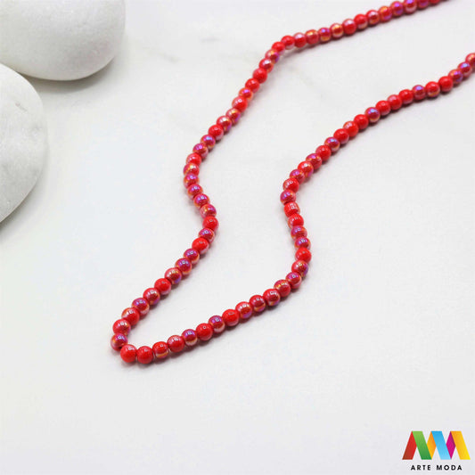 stakleni niz staklo perle zrna zrno staklena perla okrugle okrugla Staklene okrugle perle koje služe za nizanje i izradu nakita poput narukvica i ogrlica te torbica i ostalih modnih dodataka