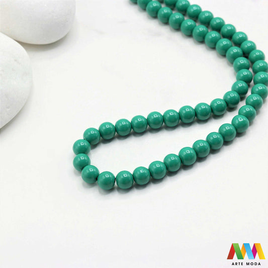 stakleni niz staklo perle zrna zrno staklena perla okrugle okrugla Staklene okrugle perle koje služe za nizanje i izradu nakita poput narukvica i ogrlica te torbica i ostalih modnih dodataka