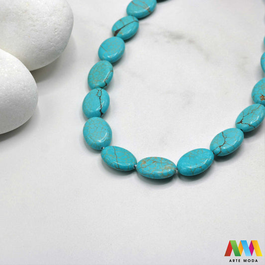 tirkiz poludragi kamen kristal mineral nakit prirodni meditacija zaštita sreća plava grlena čakra ljekovito kamenje energija kristala Simbol neba i mora ovaj prekrasni plavi poludragi kamen cijenjen je zbog svoje ljepote i metafizičkih svojstava Vjeruje se da pomaže u komunikaciji donosi sreću i štiti od negativne energije Savršen je za izradu nakita i meditaciju